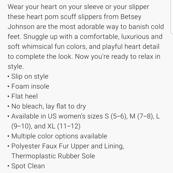 Betsy Johnson Heart Slippers - Picture 3 of 3